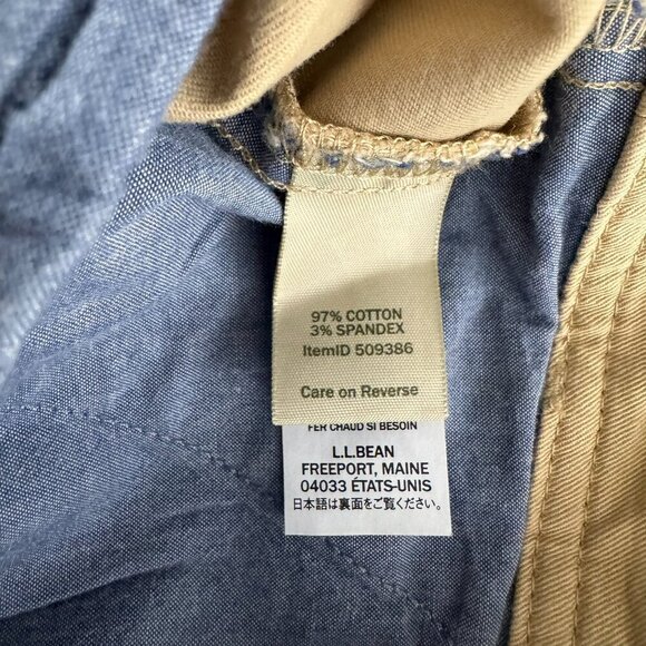 L.L. Bean Lakewashed Chino Bermuda Womens Shorts Size 16 Boulder NWT SS-1825 - Picture 8 of 10